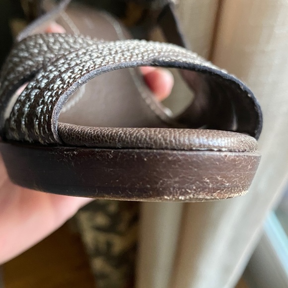 Banana Republic heels platform slingback brown 7.5 - Picture 10 of 16